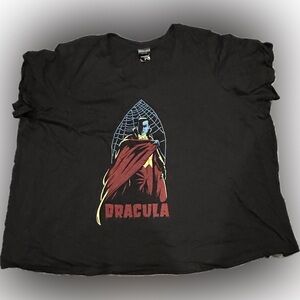 ⭐️ EUC Torrid size 6 monsters Dracula v-neck/torn style washed never worn